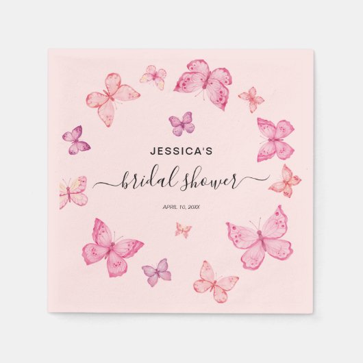 Vlinder Bruiloft Feest Decoratie Servet (Voorkant)