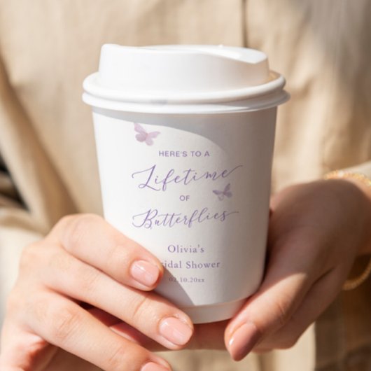 Vlinder Bruiloft Feest  Papieren Bekers