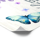 Vlinder Bruiloft Feest Welkom Bord Poster (Hoek)