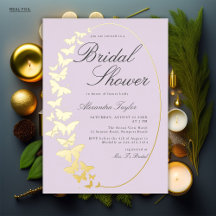 Vlinder Bruiloft Lilac Elegant Goud Klassiek