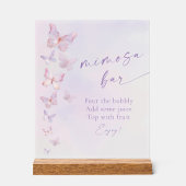 Vlinder Bruiloft Mimosa Bar Acryl Bord