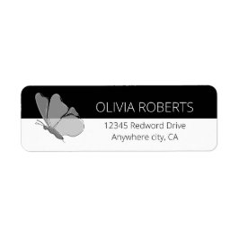 Vlinder bruiloft Return Address Label