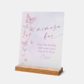 Vlinder Bruiloftsfeest Mimosa Bar Acryl Bord (Hoek)
