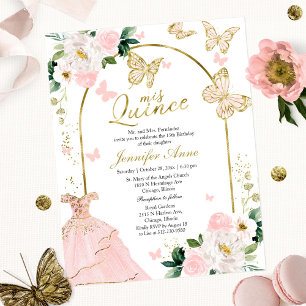 Vlinder Budget Quince Uitnodigingen Blush Jurk