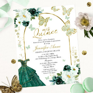 Vlinder Budget Spaans Quinceanera Uitnodigingen