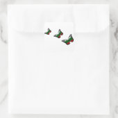 Vlinder Bulgaarse vlag Vierkante Sticker (Tas)