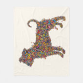 Vlinder Bully Silhouette Kunst | Pitbull Hond Mama Fleece Deken (Voorkant)