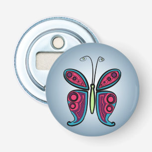 Vlinder button flesopener