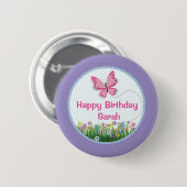  vlinder, Button van de lente van de verjaardag (Voorkant /achterkant)