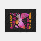 Vlinder Cadeau | Onze Vleugels Waren Klaar Fleece Deken (Voorkant (Horizontaal))