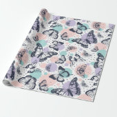 vlinder cadeaupapier (Uitgerold)