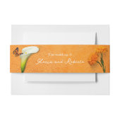 Vlinder, Calla Lelie, Marigolds Mexicaanse bruilof Uitnodigingen Wikkel (Voorkant Voorbeeld)