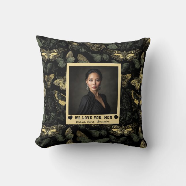 Vlinder Camo  Moeder Mummie Housewarming Uniek Kussen (Voorkant)