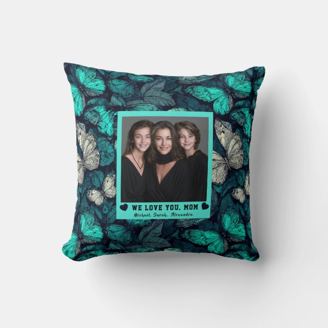 Vlinder Camo  Stiefmoeder Moeder Esthetische Decor Kussen (Voorkant)