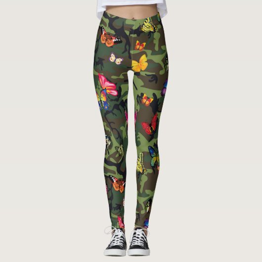 Vlinder camouflage leggings (Voorkant)