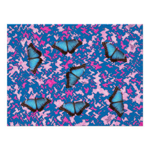 Vlinder Camouflagepatroon Kantoor Vrede Bestemming Poster