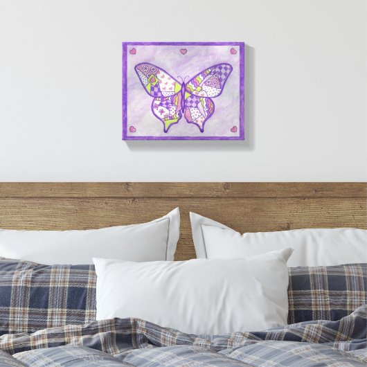Vlinder Canvas Art Print (Insitu (Slaapkamer))