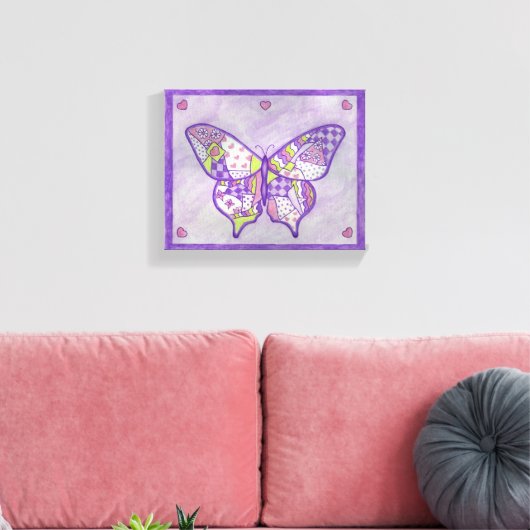 Vlinder Canvas Art Print (Insitu (Woonkamer))