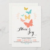vlinder canvas lesbische bruiloft uitnodiging (Voorkant / Achterkant)