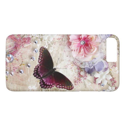  vlinder Case-Mate iPhone case (Achterkant (Horizontaal))