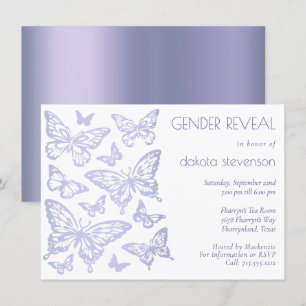 Vlinder Chic Paarse Geslacht Reveal Kaart
