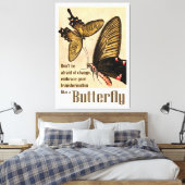 vlinder citaten canvas print (Insitu (Slaapkamer))