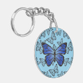 Vlinder Collage Glitterige Ontwerp Sleutelhanger (Voorkant Links)