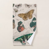 Vlinder Collectie Antiek Vlinders Bad Handdoek (Handdoek)