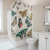 Vlinder Collectie Antiek Vlinders Douchegordijn (In situ)