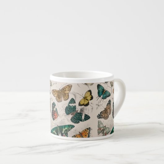 Vlinder Collectie Antiek Vlinders Espresso Kop (Voorkant rechts)