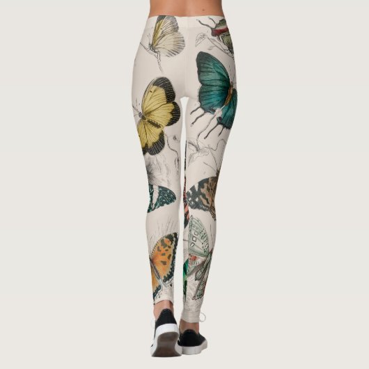 Vlinder Collectie Antiek Vlinders Leggings (Achterkant)
