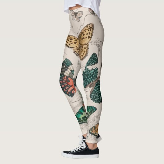 Vlinder Collectie Antiek Vlinders Leggings (Links)