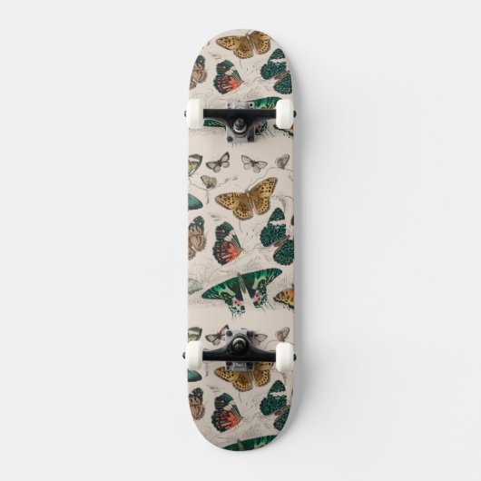 Vlinder Collectie Antiek Vlinders Persoonlijk Skateboard (Voorkant)