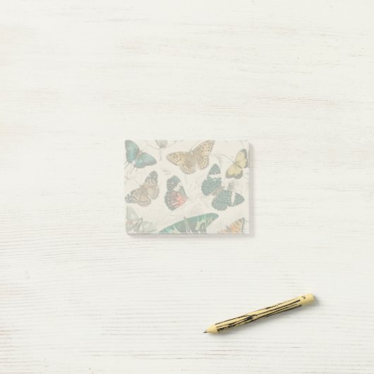Vlinder Collectie Antiek Vlinders Post-it® Notes (Op bureau)