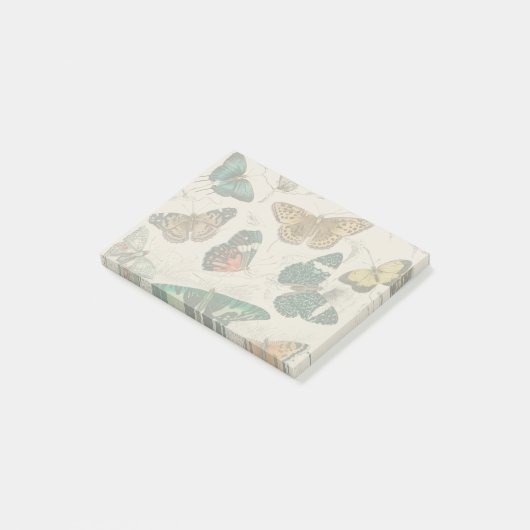 Vlinder Collectie Antiek Vlinders Post-it® Notes (Schuin)