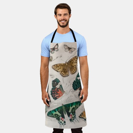 Vlinder Collectie Antiek Vlinders Schort (Gedragen)