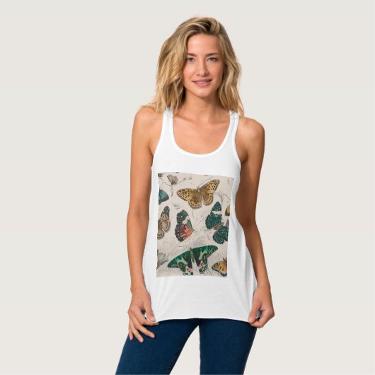 Vlinder Collectie Antiek Vlinders Tanktop (Volledige Voorkant)