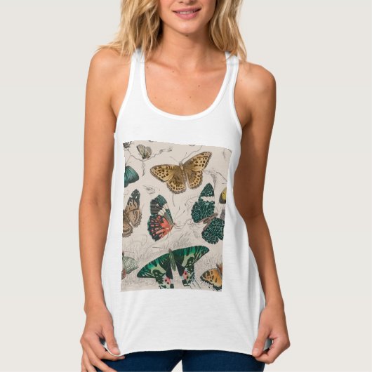 Vlinder Collectie Antiek Vlinders Tanktop (Voorkant)