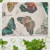 Vlinder Collectie Antiek Vlinders Theedoek (Gevouwen)