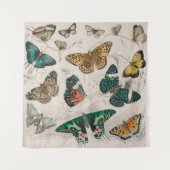 Vlinder Collectie Antiek Vlinders Wandkleed (Voorkant)