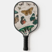 vlinder collectie antiek waterverf boter pickleball paddle (Achterkant)