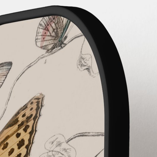 vlinder collectie antiek waterverf boter pickleball paddle (Links Detail)