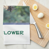 Vlinder & Coneflower Theedoek (Quarter Fold)