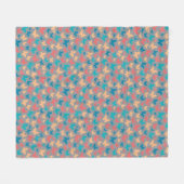 Vlinder cool patroon beige roze turquoise grijs fleece deken (Voorkant (Horizontaal))
