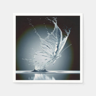 Vlinder Creëer een waterplons Servet