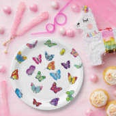 vlinder Custom Paper Borden 9" Papieren Bordje (Feest)