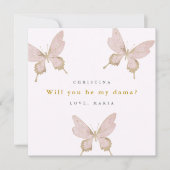  vlinder Dama voorstel Quinceanera Kaart (Voorkant)