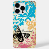  Vlinder Damask iPhone Case (Achterkant)
