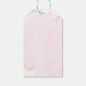 vlinder dank je fladderen door meisje verjaardag cadeaulabel (Achterkant)