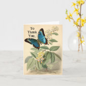  Vlinder Dank-je-Kaart Kaart (Gele Bloem)